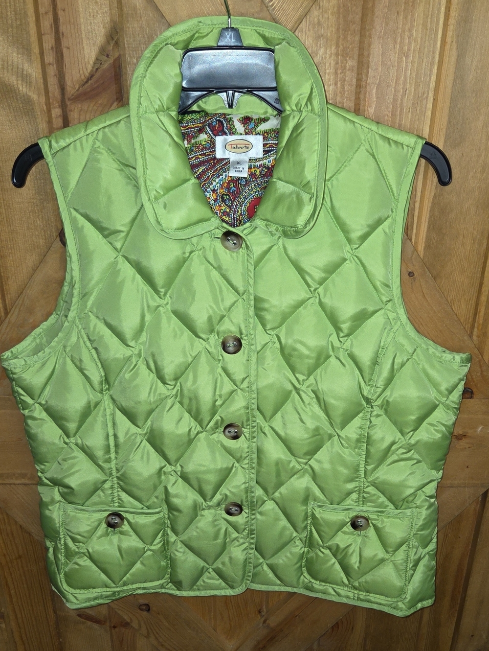 Talbots Womens Quilted Down Vest..XL